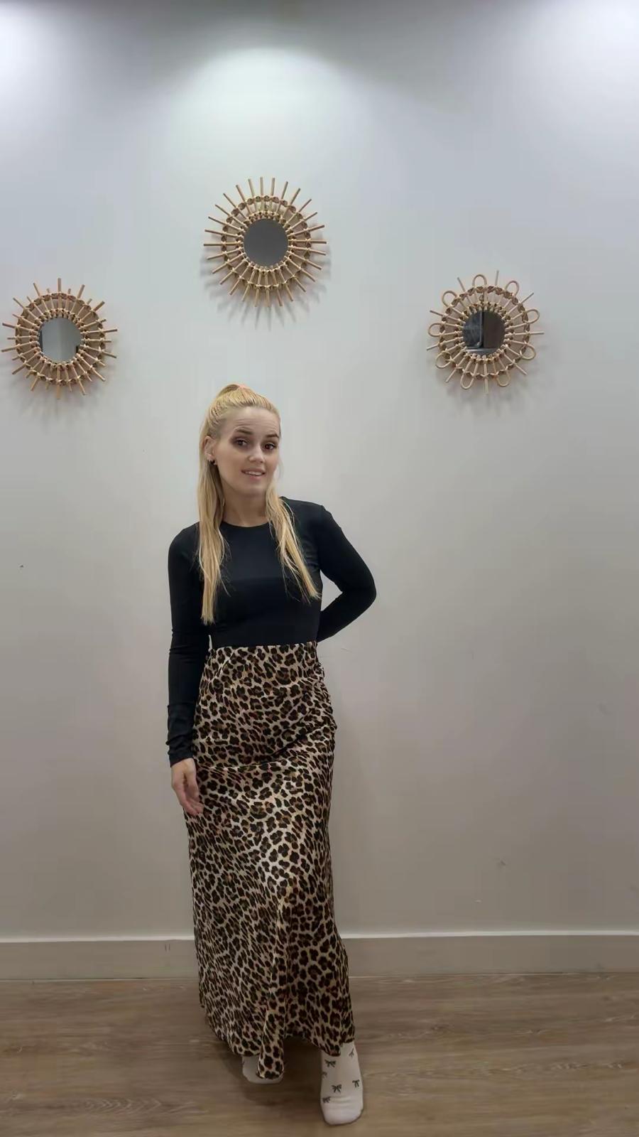 falda animal print leopardo