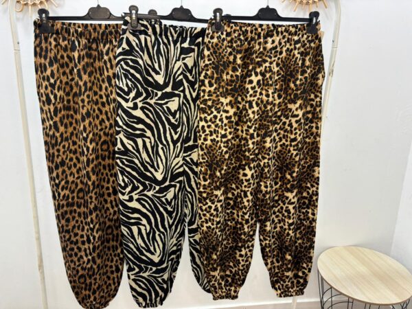 pantalon bombacho satinado cebra