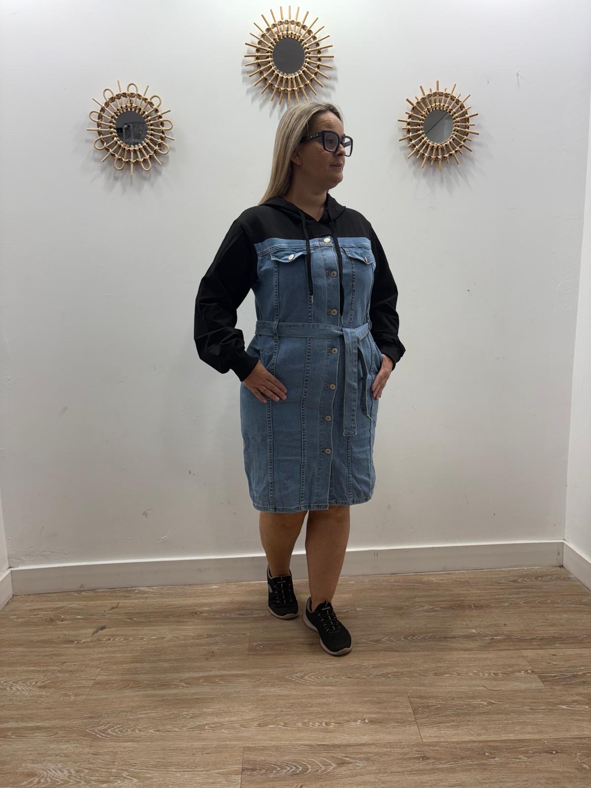 vestido denim capucha (+colores)